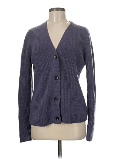 Pre-owned Athleta Wool Cardigan Sweater In Blue