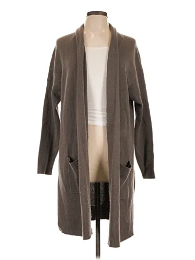 Pre-owned Athleta Wool Cardigan Sweater In Brown
