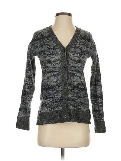 Pre-owned Athleta Wool Cardigan Sweater In Gray