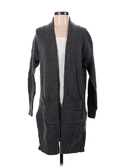 Pre-owned Athleta Wool Cardigan Sweater In Gray