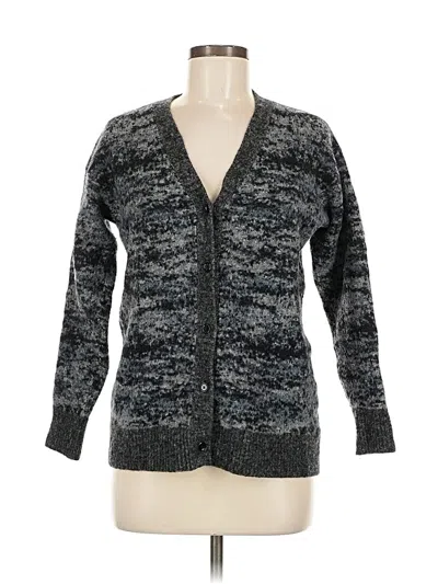 Pre-owned Athleta Wool Cardigan Sweater In Gray