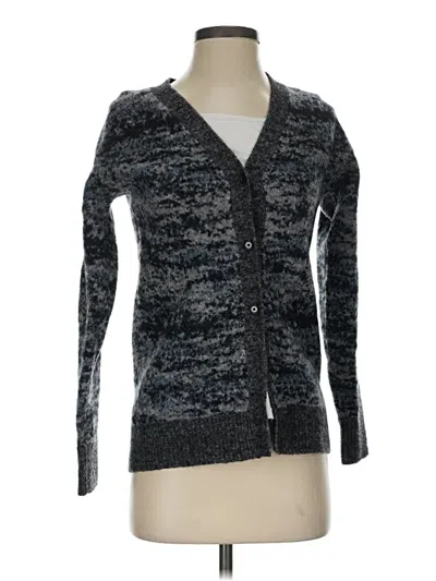Pre-owned Athleta Wool Cardigan Sweater In Gray