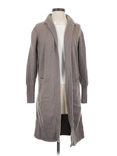 Pre-owned Athleta Wool Cardigan Sweater In Gray