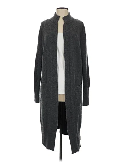 Pre-owned Athleta Wool Cardigan Sweater In Gray