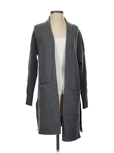 Pre-owned Athleta Wool Cardigan Sweater In Gray
