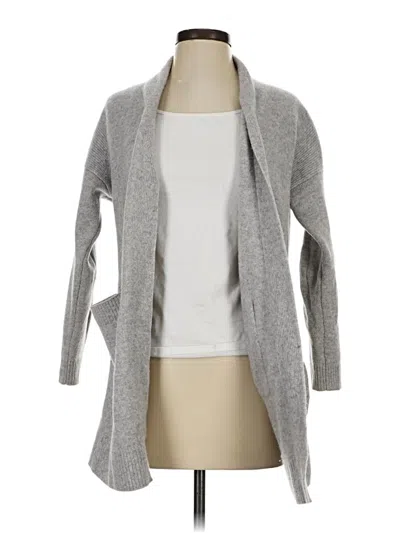 Pre-owned Athleta Wool Cardigan Sweater In Gray