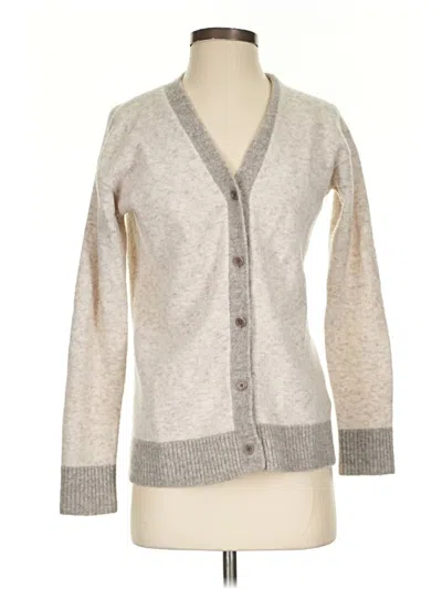 Pre-owned Athleta Wool Cardigan Sweater In Gray