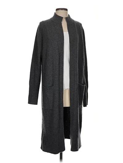 Pre-owned Athleta Wool Cardigan Sweater In Gray