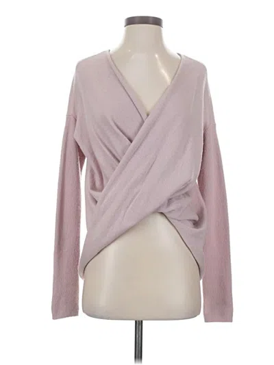 Pre-owned Athleta Wool Cardigan Sweater In Pink