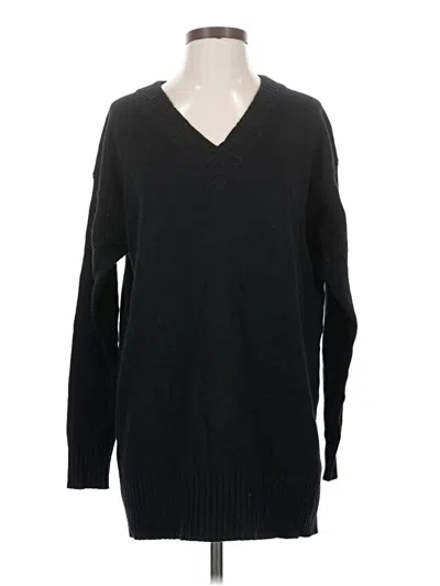 Pre-owned Athleta Wool Pullover Sweater In Black