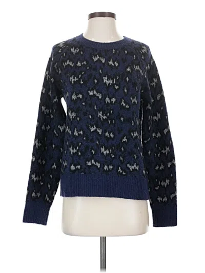 Pre-owned Athleta Wool Pullover Sweater In Blue