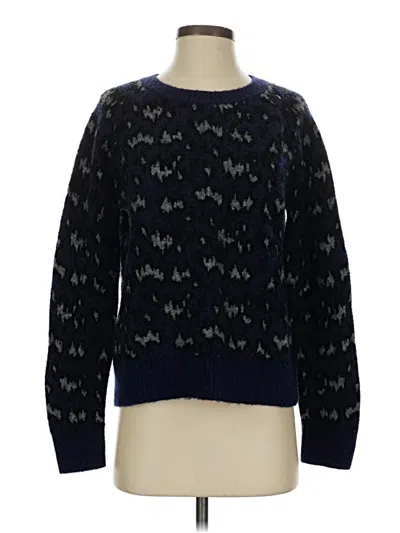 Pre-owned Athleta Wool Pullover Sweater In Blue