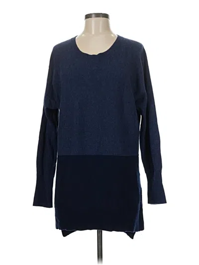 Pre-owned Athleta Wool Pullover Sweater In Blue
