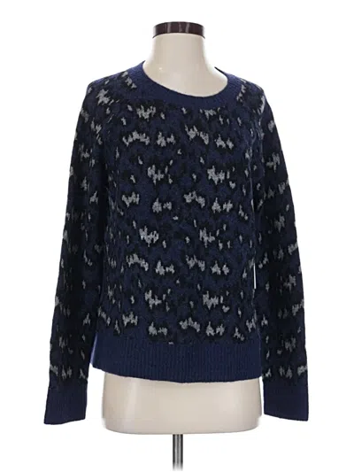 Pre-owned Athleta Wool Pullover Sweater In Blue