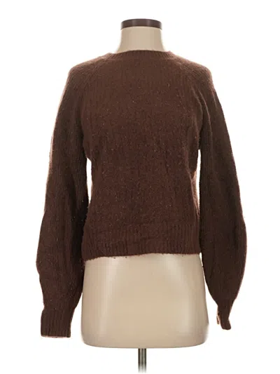 Pre-owned Athleta Wool Pullover Sweater In Brown