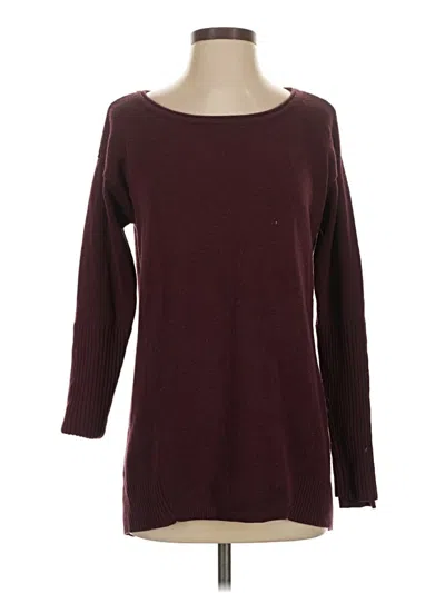 Pre-owned Athleta Wool Pullover Sweater In Burgundy
