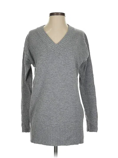 Pre-owned Athleta Wool Pullover Sweater In Gray