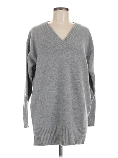 Pre-owned Athleta Wool Pullover Sweater In Gray