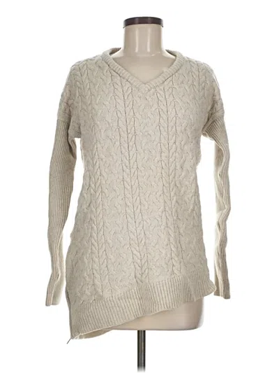 Pre-owned Athleta Wool Pullover Sweater In Ivory