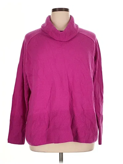 Pre-owned Athleta Wool Pullover Sweater In Pink