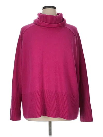 Pre-owned Athleta Wool Pullover Sweater In Pink