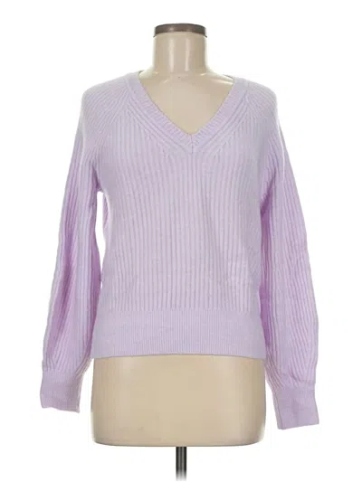 Pre-owned Athleta Wool Pullover Sweater In Purple