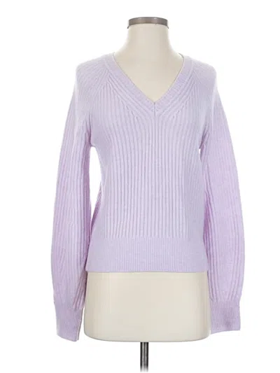 Pre-owned Athleta Wool Pullover Sweater In Purple