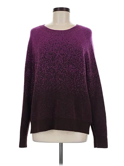 Pre-owned Athleta Wool Pullover Sweater In Purple