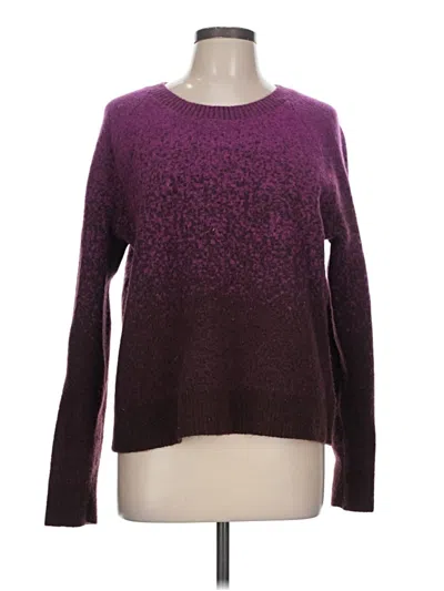 Pre-owned Athleta Wool Pullover Sweater In Purple