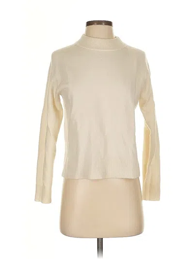 Pre-owned Athleta Wool Pullover Sweater In White