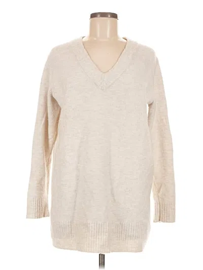 Pre-owned Athleta Wool Pullover Sweater In White