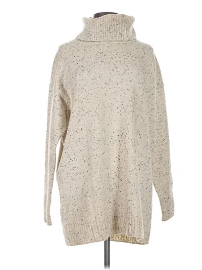 Pre-owned Athleta Wool Pullover Sweater In White