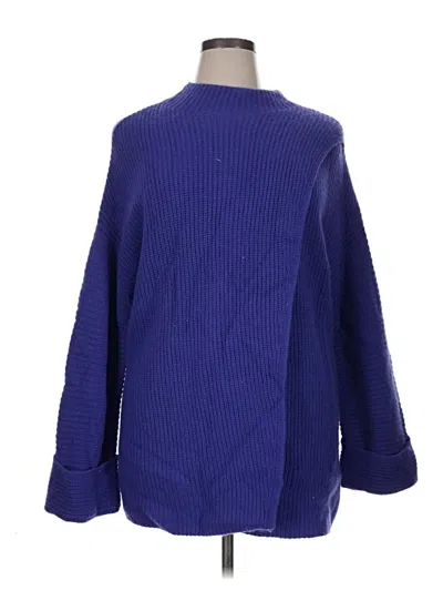 Pre-owned Athleta Wool Sweater In Blue