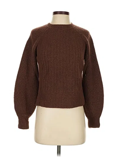 Pre-owned Athleta Wool Sweater In Brown