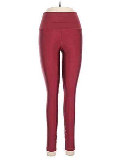 Pre-owned Athleta Yoga Pants In Burgundy