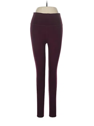 Pre-owned Athleta Yoga Pants In Burgundy