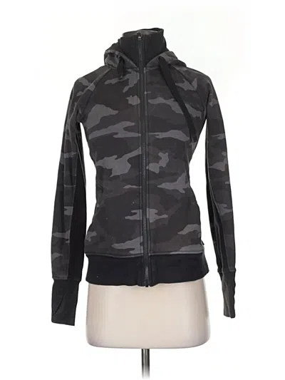 Pre-owned Athleta Zip Up Hoodie In Black