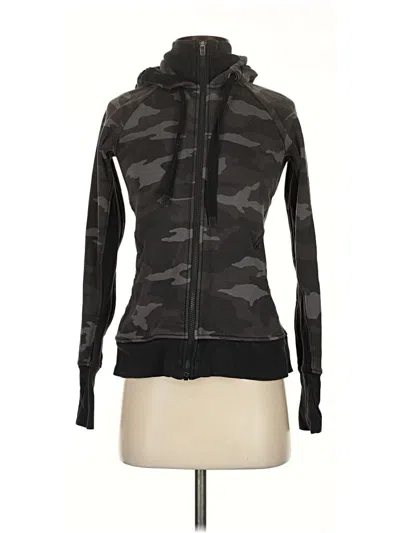 Pre-owned Athleta Zip Up Hoodie In Black