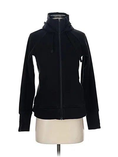 Pre-owned Athleta Zip Up Hoodie In Black
