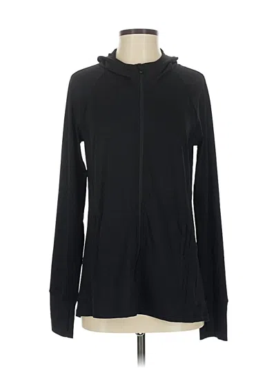 Pre-owned Athleta Zip Up Hoodie In Black
