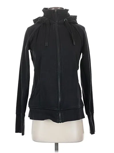 Pre-owned Athleta Zip Up Hoodie In Black