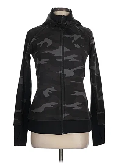 Pre-owned Athleta Zip Up Hoodie In Black