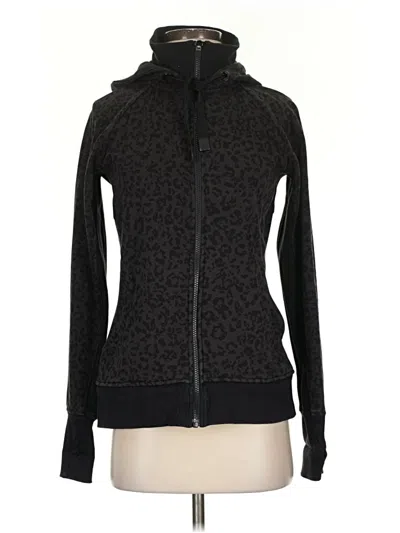 Pre-owned Athleta Zip Up Hoodie In Black