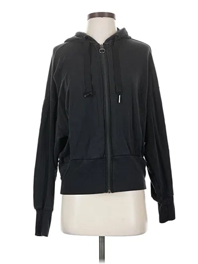 Pre-owned Athleta Zip Up Hoodie In Black