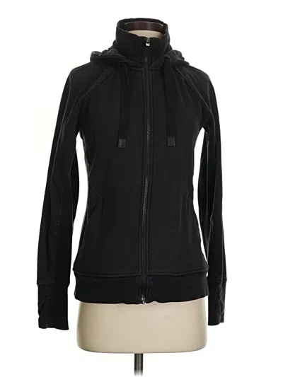 Pre-owned Athleta Zip Up Hoodie In Black