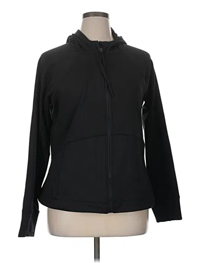 Pre-owned Athleta Zip Up Hoodie In Black
