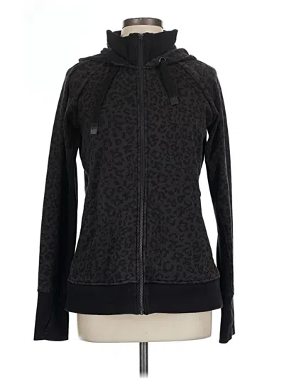 Pre-owned Athleta Zip Up Hoodie In Black
