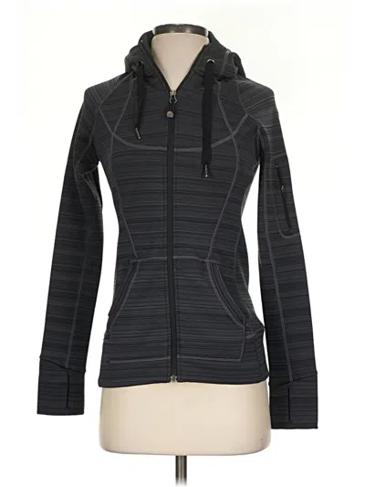 Pre-owned Athleta Zip Up Hoodie In Black