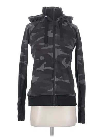 Pre-owned Athleta Zip Up Hoodie In Black