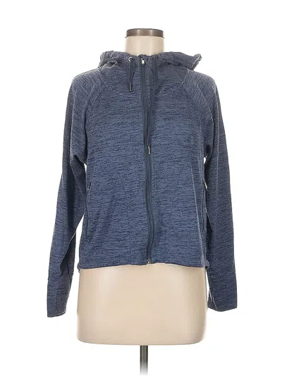 Pre-owned Athleta Zip Up Hoodie In Blue